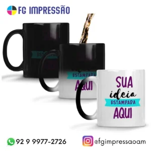 Caneca Mágica Personalizada Porcelana