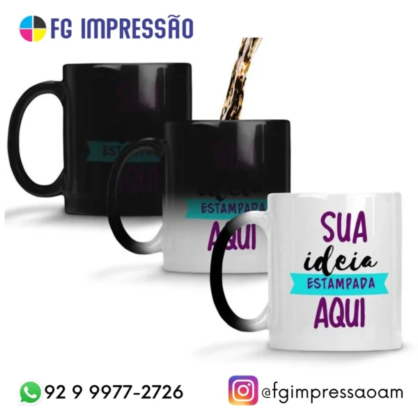 Caneca Mágica Personalizada Porcelana
