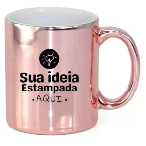 Caneca Cerâmica Espelhada Personalizada