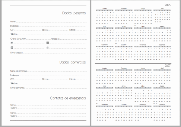 Miolo Agenda Comercial A5 - 1DPP (350 páginas) - Imagem 3