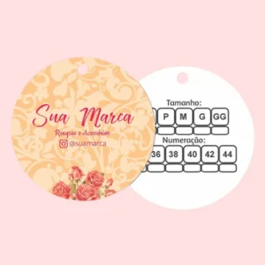Tag Personalizada 4,5x4,5 cm com furo