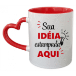 Caneca Alça Coração Personalizada