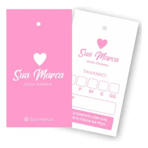 Tag Personalizada Retangular 5x8 cm com furo