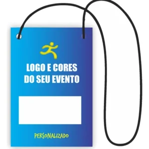 Credencial Crachá de Papel 10x14 cm com cordão para Eventos