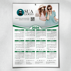 Calendário de Parede Personalizado 2026