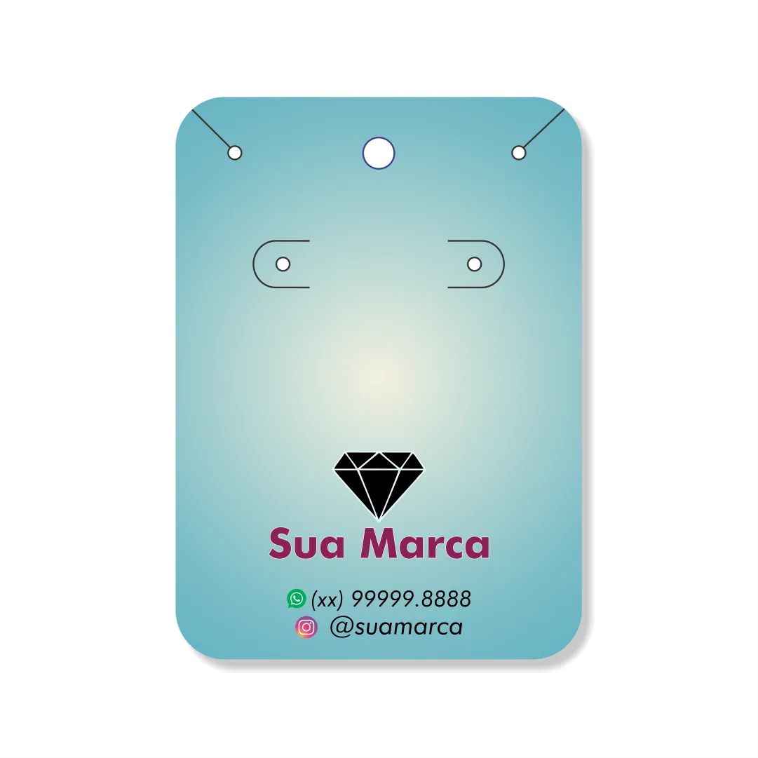 tag conjunto brinco e colar