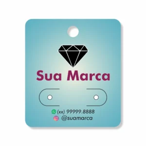 Tag para Brinco Personalizada 4x5 cm