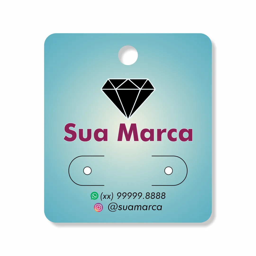 Tag para Brinco Personalizada 4x5 cm